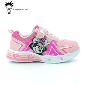 Sneakers Velcro Con Luci Minnie Bambina 24-31 Sneakers Velcro Con Luci Minnie Bambina 24-31