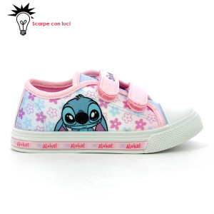 Scarpa Tela Bassa Con Luci Stitch Bimba 24-31
