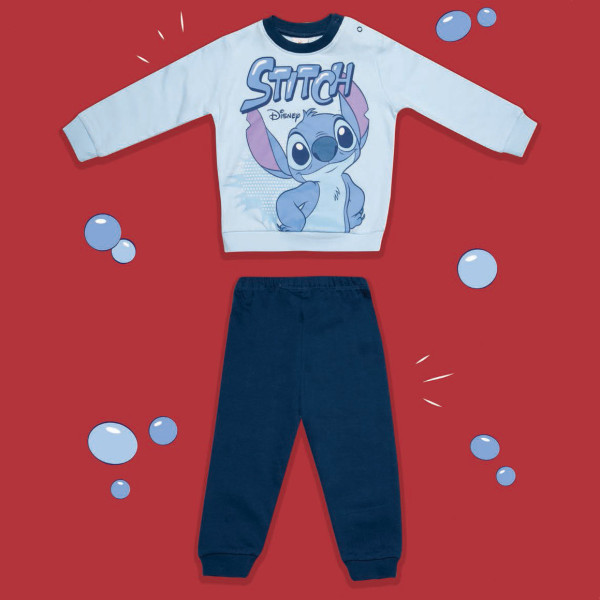Pigiama Felpato Stitch Bimbo 12m-30m