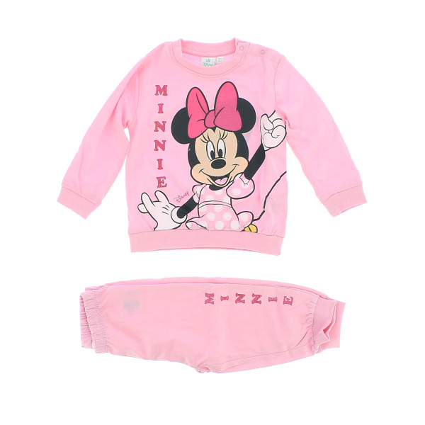 Pigiama Lungo Cotone Minnie Bimba 12m-30m