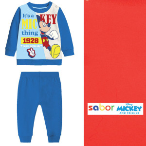 Pigiama Lungo Mickey Bimbo 12m-30m