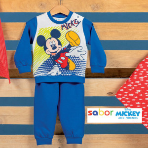 Pigiama Lungo Mickey Bimbo 12m-30m