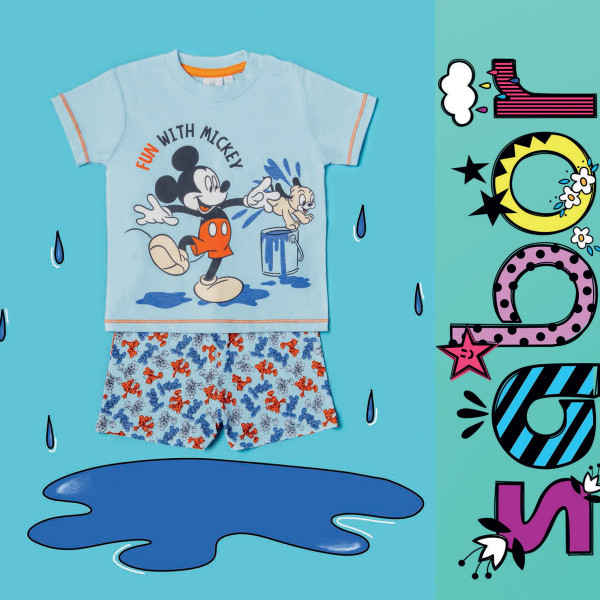 Pigiama Corto Mickey Bimbo 12-30m
