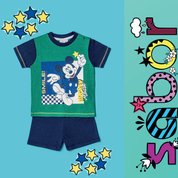 Pigiama Corto Mickey Bimbo 12-30m