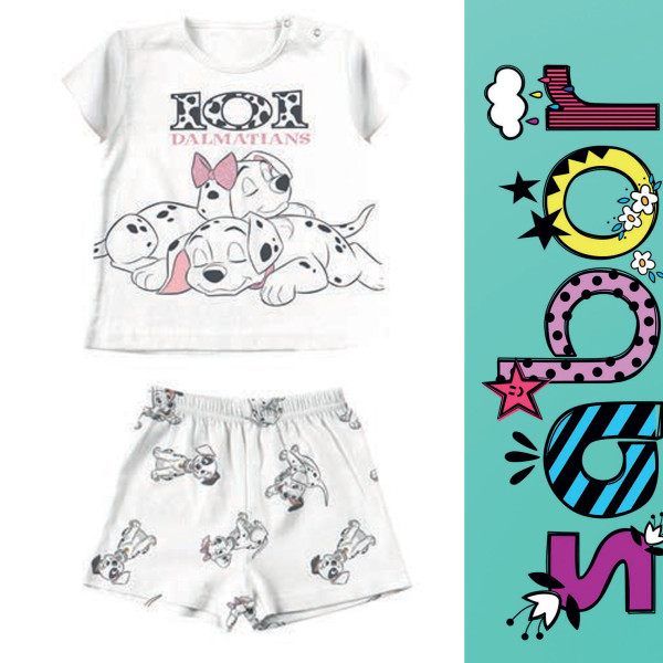 Pigiama Corto 101 Dalmaties Bimba 12-30m