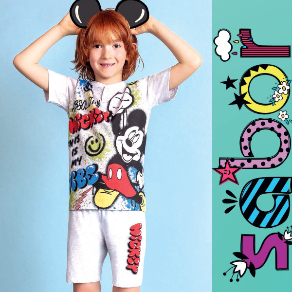 Pigiama Corto Mickey Bimbo 3-10a