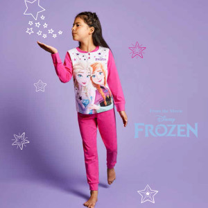 Pigiama Lungo Cotone Frozen Bimba 3-10a