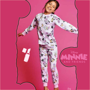 Pigiama Lungo Cotone Minnie Bimba 3-10a