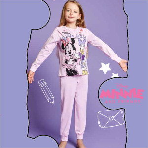 Pigiama Lungo Cotone Minnie Bimba 3-10a