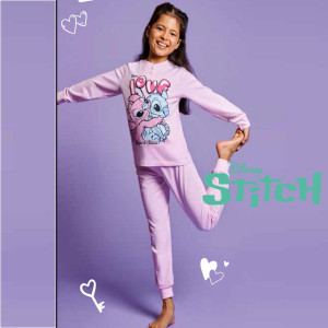 Pigiama Lungo Cotone Stitch Bimba 3-10a