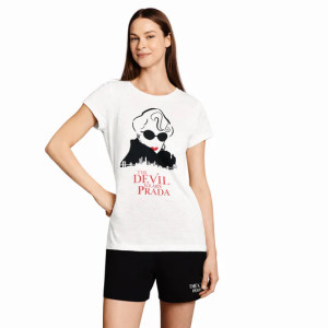 Pigiama Corto Cotone Il Diavolo Veste Prada Donna