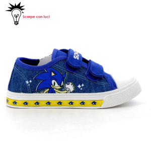 Scarpa Tela Bassa Con Luci Sonic Bimbo 24-31