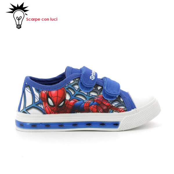 Scarpa Tela Bassa Con Luci Spiderman Bimbo 25-33