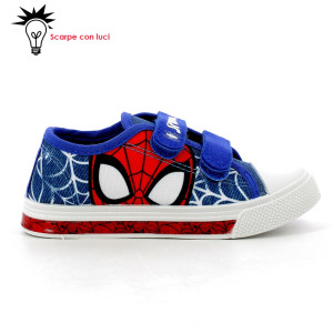 Scarpa Tela Bassa Con Luci Spiderman Bimbo 24-31