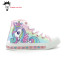 Scarpa Tela Alta Con Luci Unicorno Bimba 25-33