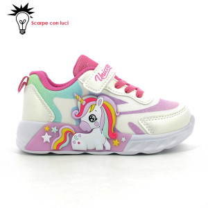 Scarpa Sport Eva Con Luci Unicorno Bimba 24-31