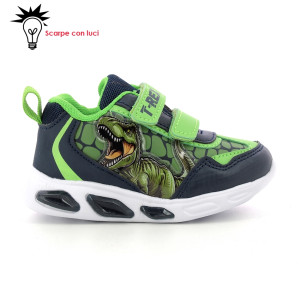 Sneakers Velcro Con Luci Dinosauro Bambino 21-25 Sneakers Velcro Con Luci Dinosauro Bambino 21-25