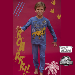 Pigiama Interlock Jurassic Bimbo 3-10a