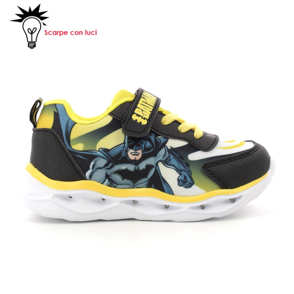 Sneakers Velcro Con Luci Batman Bambino 25-33
