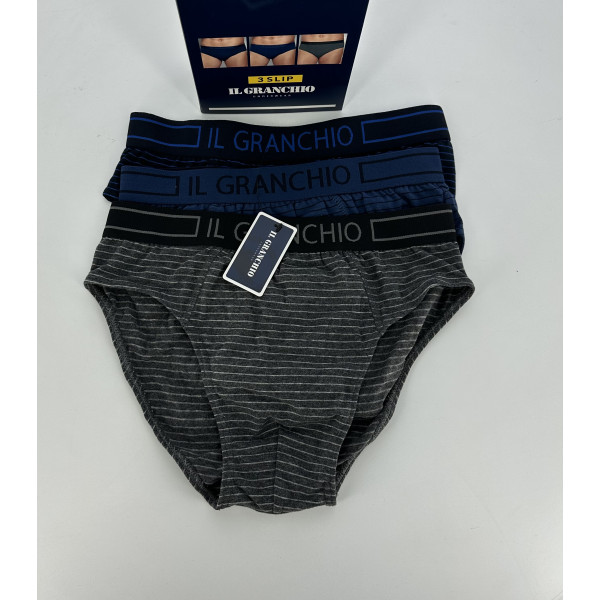 Slip 3 Pz. Uomo Colori Vari GRANCHIOGS1232 Intimo Scopri GRANCHIO sul sito ecommerce GM Vegasi