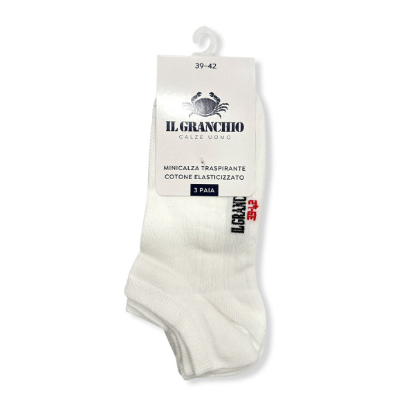 Minicalza sport traspirante cotone elasticizzato 3pz