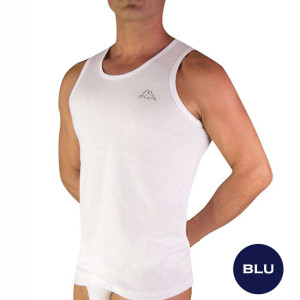 Canotta Spalla Larga Uomo in cotone pettinato con Logo