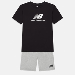 Stacked Graphic Jersey Tee-f T Short Set Completo