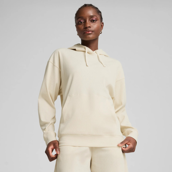 Ess Elevated Comfort Rib Hoodie Felpa Donna