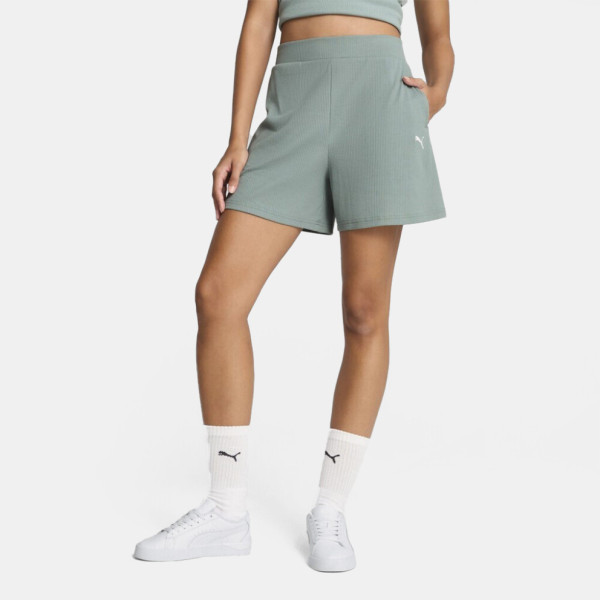 Ess Elevated High-rise Rib Shorts Donna