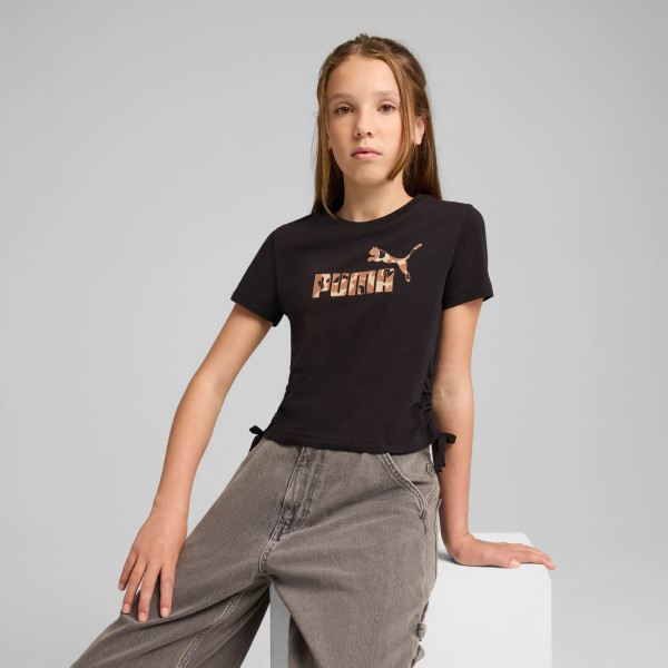 Ess Animal Logo Infill Knotted Tshirt Ragazze 7-16