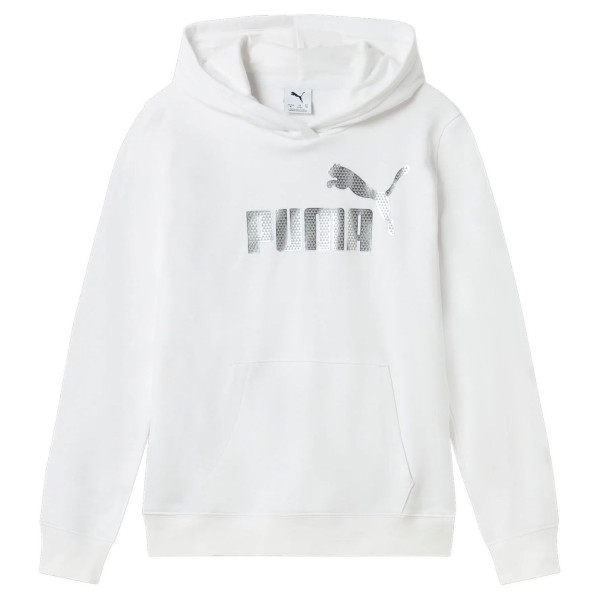 Esstextured Foil Big Logo Hoodie Ragazze 7-16a