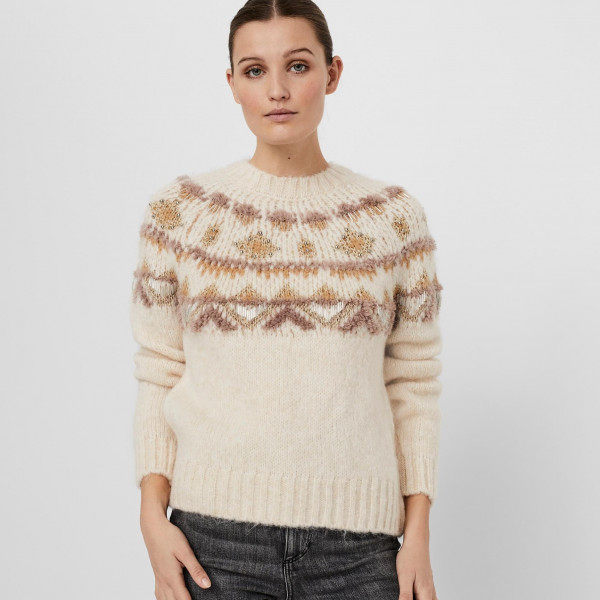 Maglione Vero Moda VMCOOKIE LS KNIT BLOUSE XMAS Rosso - 81702