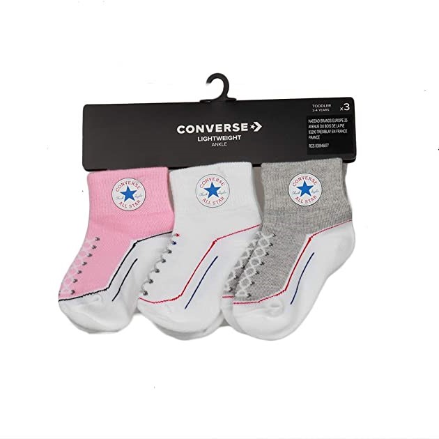 Chuck Infant Toddler Quarter Calzini Bambini 3 Pai  MC0172