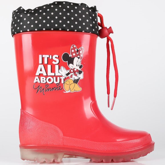 PERLETTI Stivaletti Pioggia Principesse Disney - Stivali Impermeabili Bimba  in PVC con Suola Antiscivolo e Chiusura a Coulisse - Rosa con Dettagli  Fucsia (Rosa, 26/27 EU)
